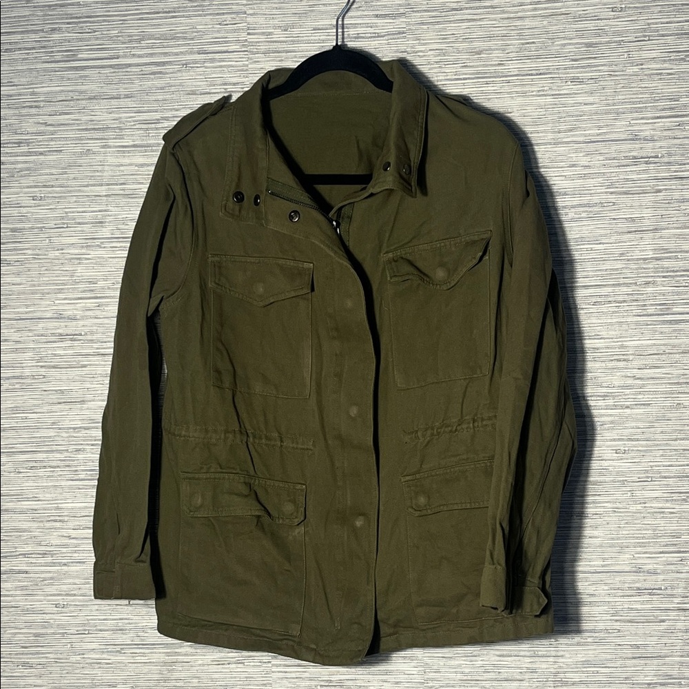Women’s Olive Green Utility Jacket – Size L (824)